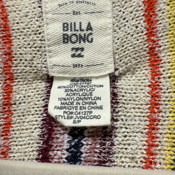 BILLABONG STRIPED BAJA HOODIE WOMEN’S. SIZE: SMALL - Picture 3 of 11